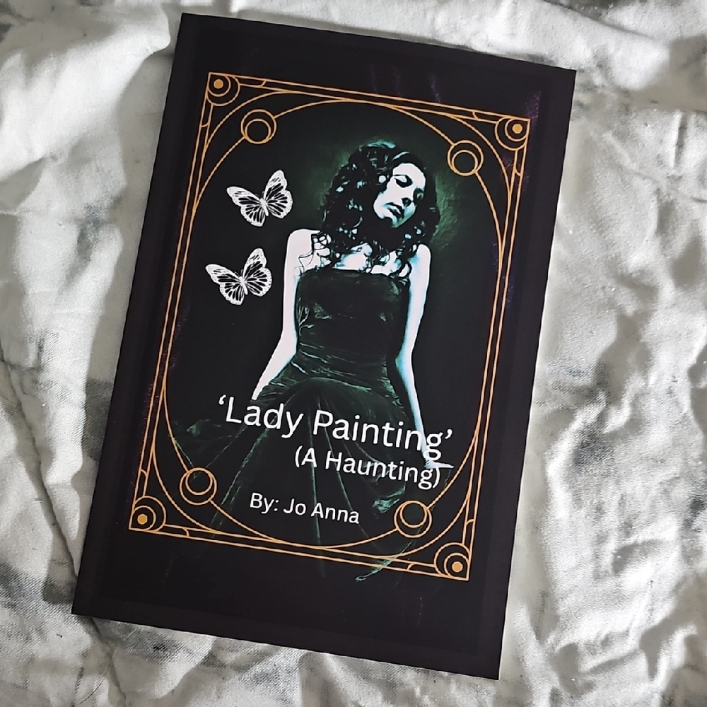 'Lady Painting' Art Print - Black and White